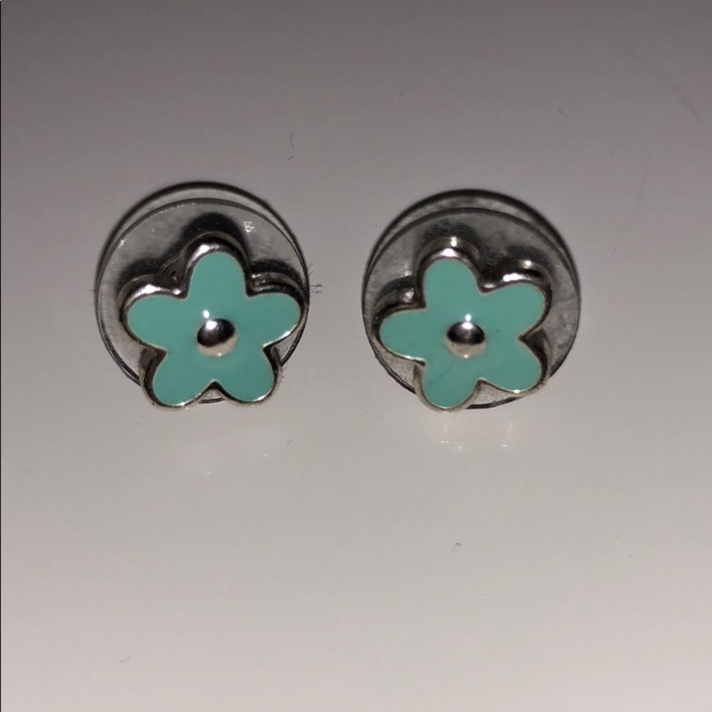 Turquoise flower earrings